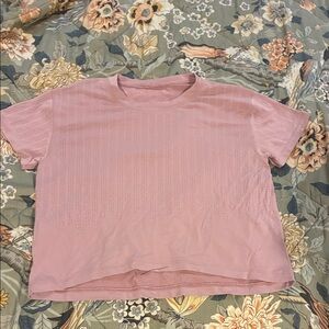lululemon athletica Soft Pink Perforated Tee